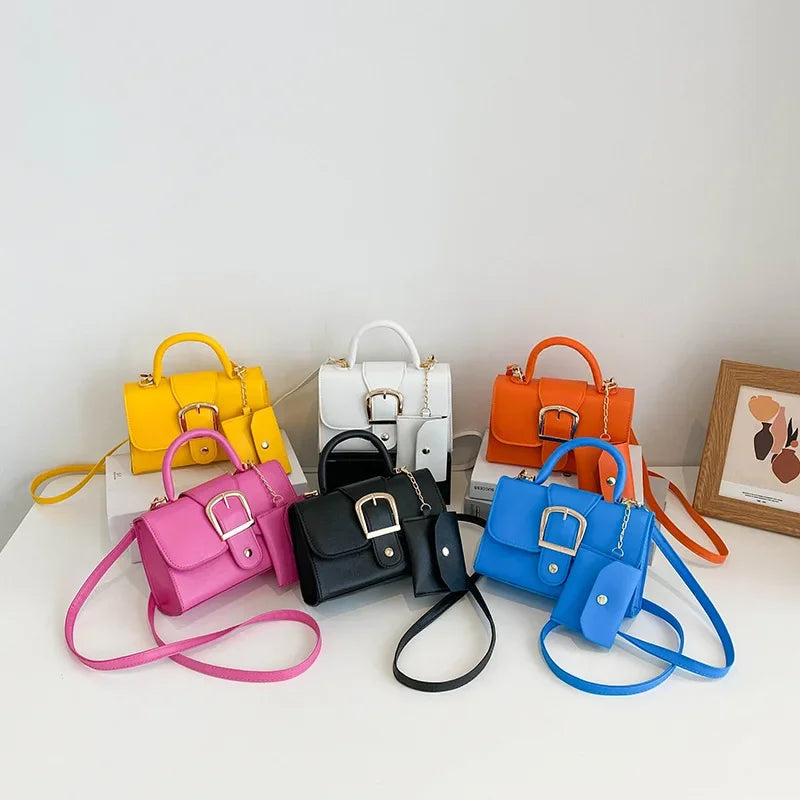 New 2025 Spring Women Bag Diamond Thick Chain Handbags Small Square Shoulder Messenger Bag Klein Blue Fashion Crossbody Bag