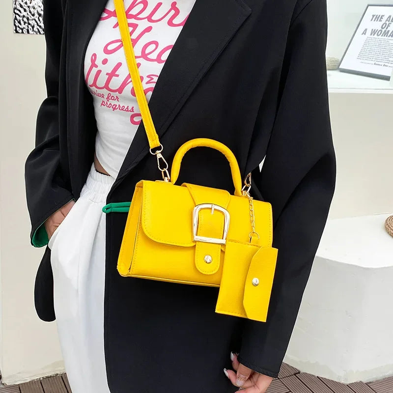 New 2025 Spring Women Bag Diamond Thick Chain Handbags Small Square Shoulder Messenger Bag Klein Blue Fashion Crossbody Bag